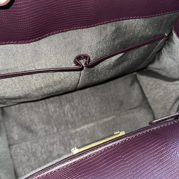 Z Spoke By Zac Posen Eartha Hinged Top Handle Plum RETIRED color 🖤 EUC - Picture 5 of 16